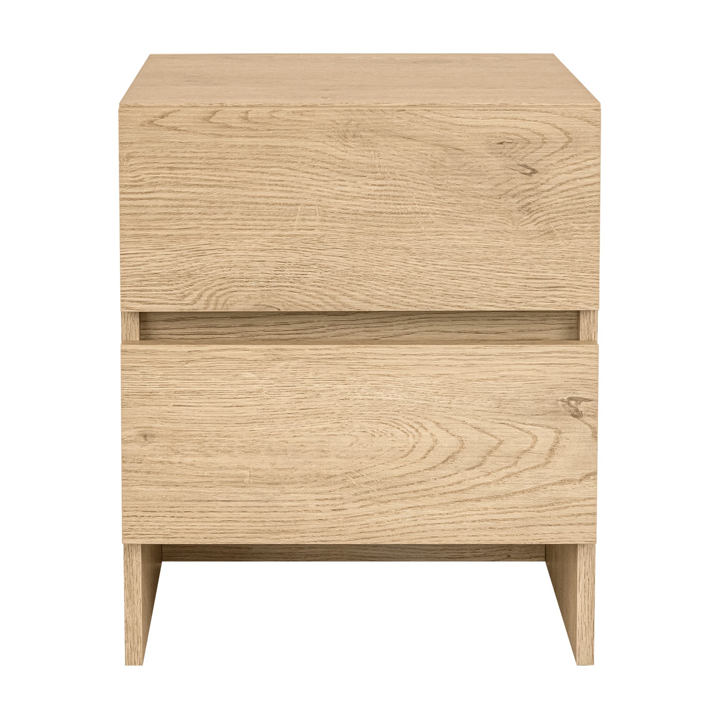 Essenzio Stolik Nocny dąb Cremona 40 x 33,4 x 49,5 cm - szafka nocna z 2 szufladami