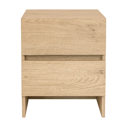 Essenzio Stolik Nocny dąb Cremona 40 x 33,4 x 49,5 cm - szafka nocna z 2 szufladami