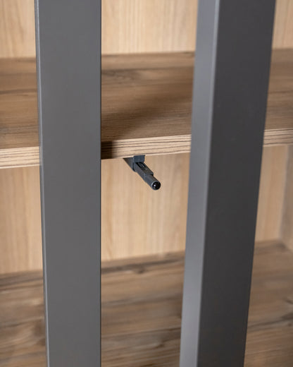 Witryna przeszklona w odcieniu drewna dębowego 79,5 × 40 × 206,4 cm