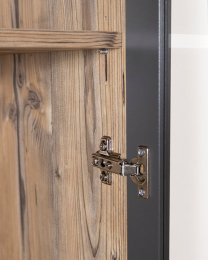 Witryna przeszklona w odcieniu drewna dębowego 79,5 × 40 × 206,4 cm