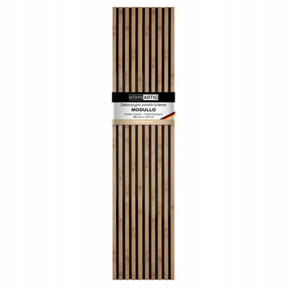 Dekoracyjne Lamele MODULLO na czarnej płycie zestaw 59,5 x 275 cm