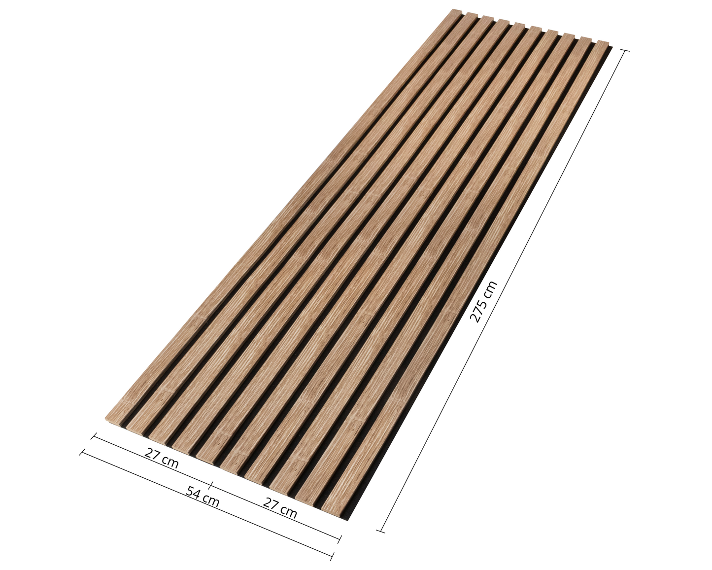 Dekoracyjny Panel Akustyczny NOBLE na czarnym filcu 540 x 2750 mm (zestaw 2 szt. 270 x 2750 mm)