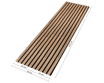 Dekoracyjny Panel Akustyczny NOBLE na czarnym filcu 540 x 2750 mm (zestaw 2 szt. 270 x 2750 mm)