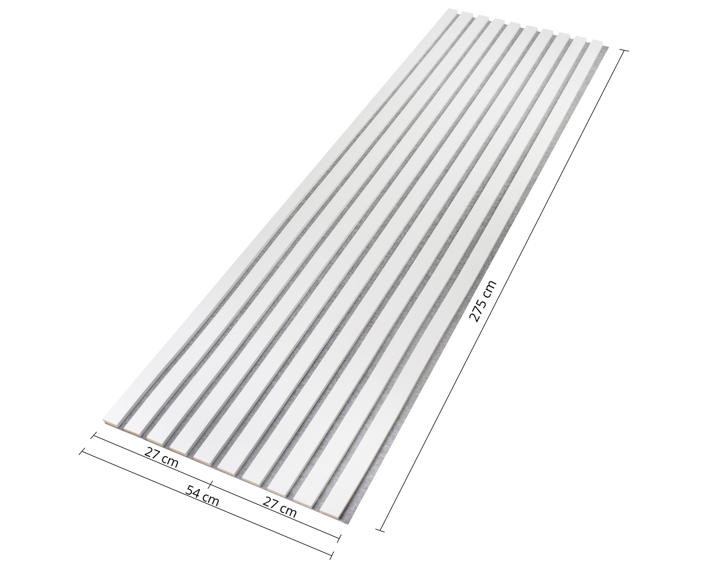 Dekoracyjny Panel Akustyczny NOBLE na szarym filcu 540 x 2750 mm (zestaw 2 szt. 270 x 2750 mm)