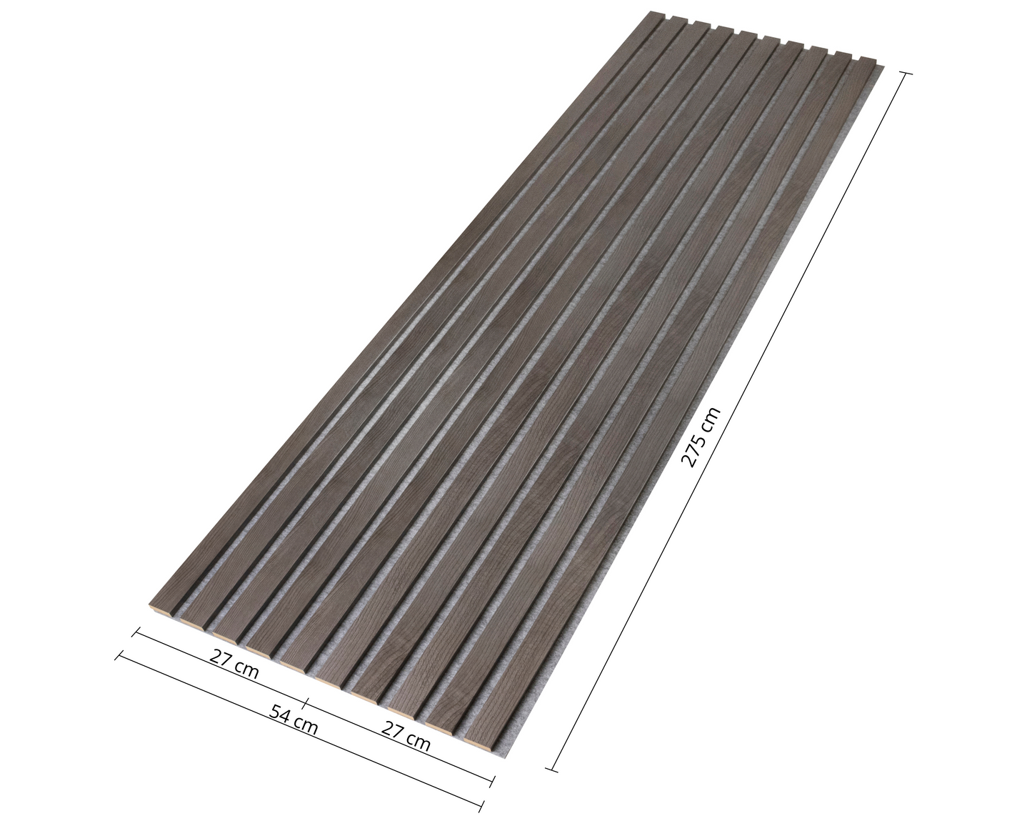 Dekoracyjny Panel Akustyczny NOBLE na szarym filcu 540 x 2750 mm (zestaw 2 szt. 270 x 2750 mm)