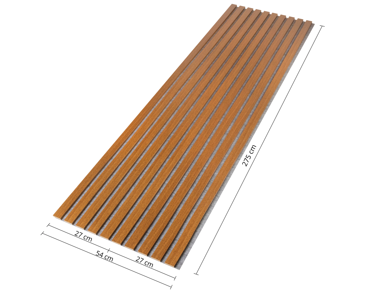 Dekoracyjny Panel Akustyczny NOBLE na szarym filcu 540 x 2750 mm (zestaw 2 szt. 270 x 2750 mm)