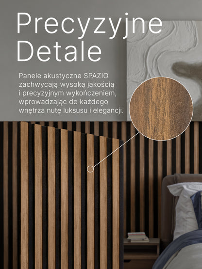 Dekoracyjny Panel Akustyczny SPAZIO 540 mm x 2600 mm (zestaw 2 szt. 270 x 2600 mm)