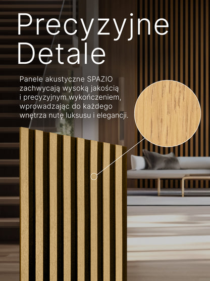 Dekoracyjny Panel Akustyczny SPAZIO 540 mm x 2600 mm (zestaw 2 szt. 270 x 2600 mm)