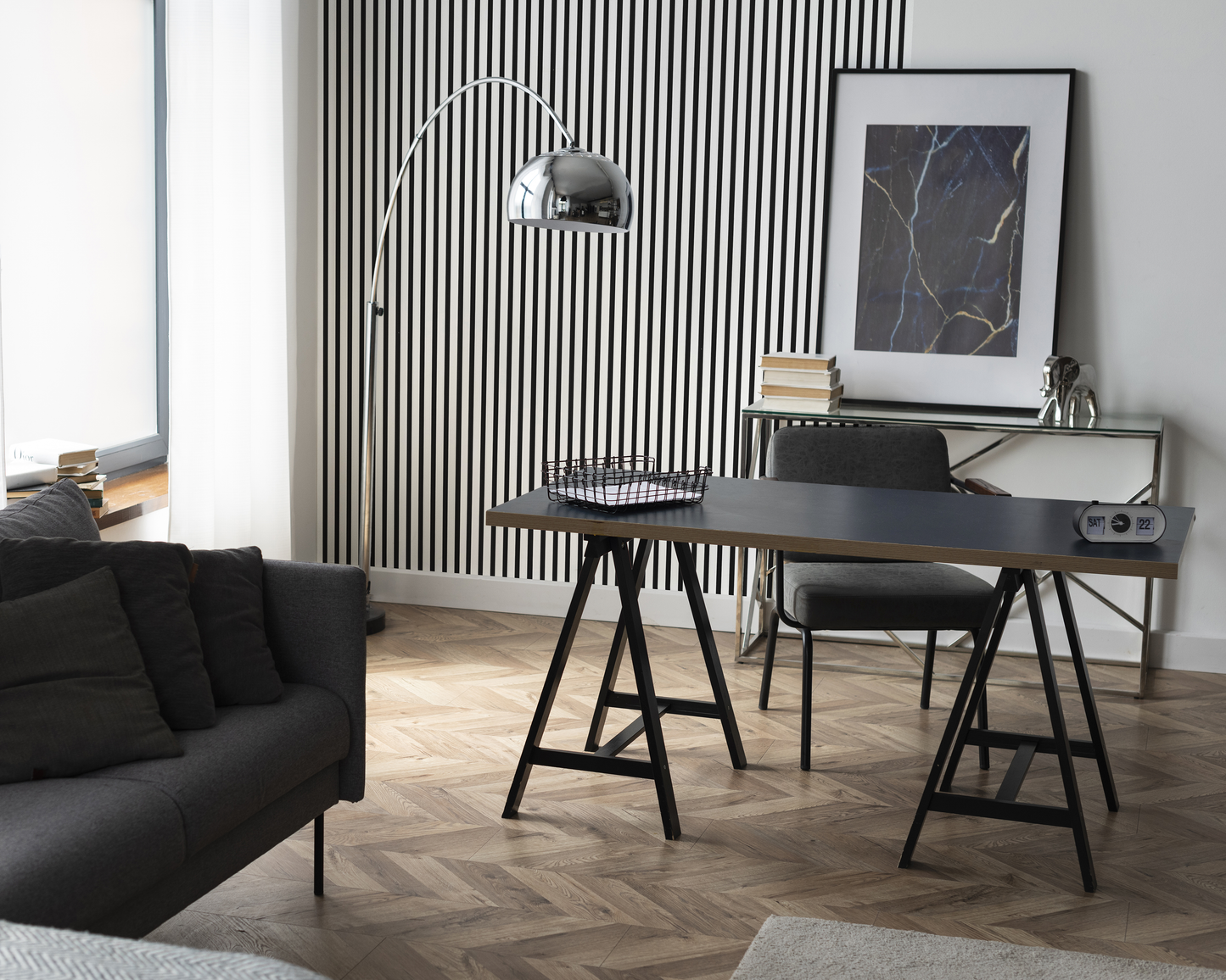 Dekoracyjny Panel Akustyczny NOBLE na czarnym filcu 540 x 2750 mm (zestaw 2 szt. 270 x 2750 mm)