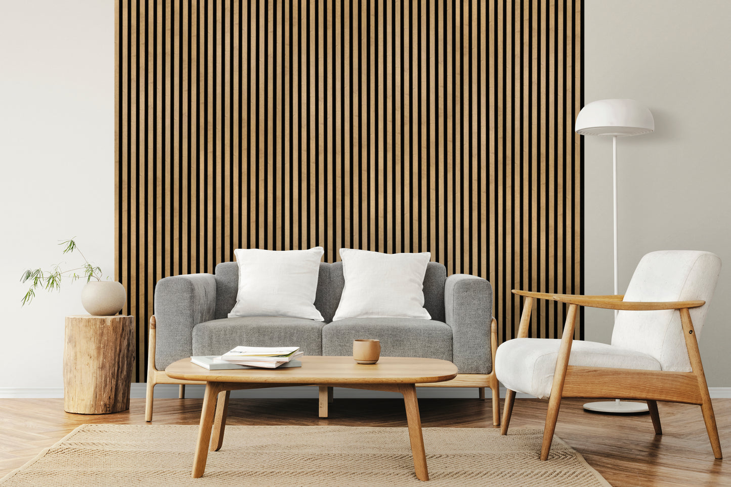 Dekoracyjny Panel Akustyczny NOBLE na czarnym filcu 540 x 2750 mm (zestaw 2 szt. 270 x 2750 mm)