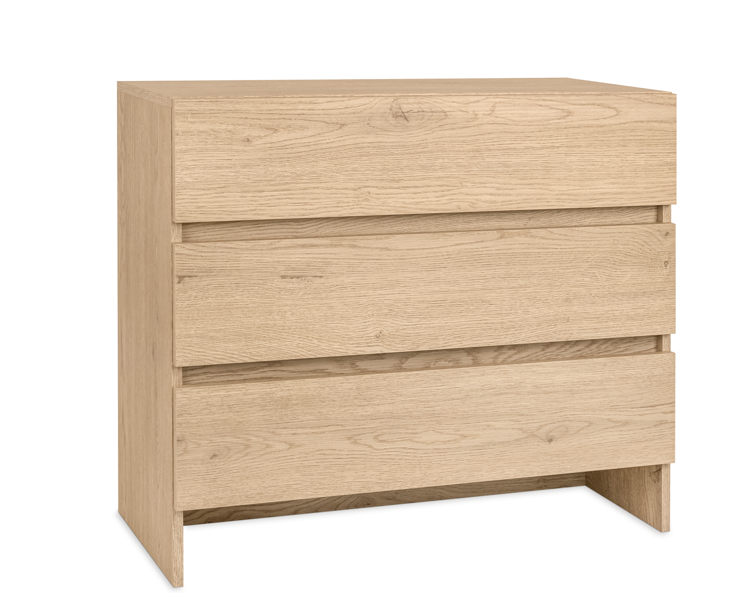 ESSENZIO Mała Komoda Dąb Cremona 80 x 33,4 x 70 cm – Komoda z 3 Szufladami