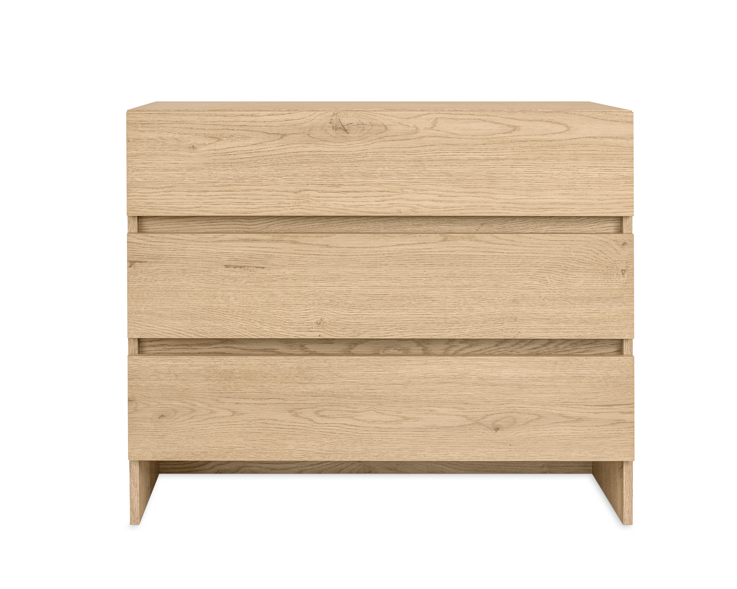 ESSENZIO Mała Komoda Dąb Cremona 80 x 33,4 x 70 cm – Komoda z 3 Szufladami