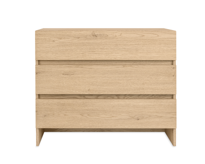 ESSENZIO Mała Komoda Dąb Cremona 80 x 33,4 x 70 cm – Komoda z 3 Szufladami