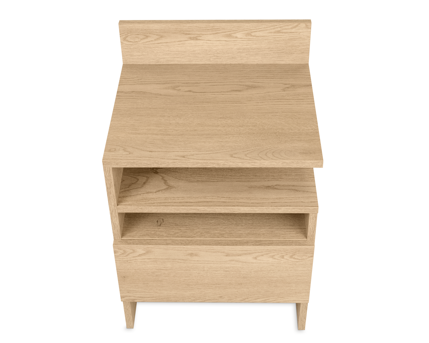 ESSENZIO Stolik Nocny prawy/lewy dąb Cremona 40 x 33,4 x 68 cm – szafka nocna z szufladą i 3 półkami
