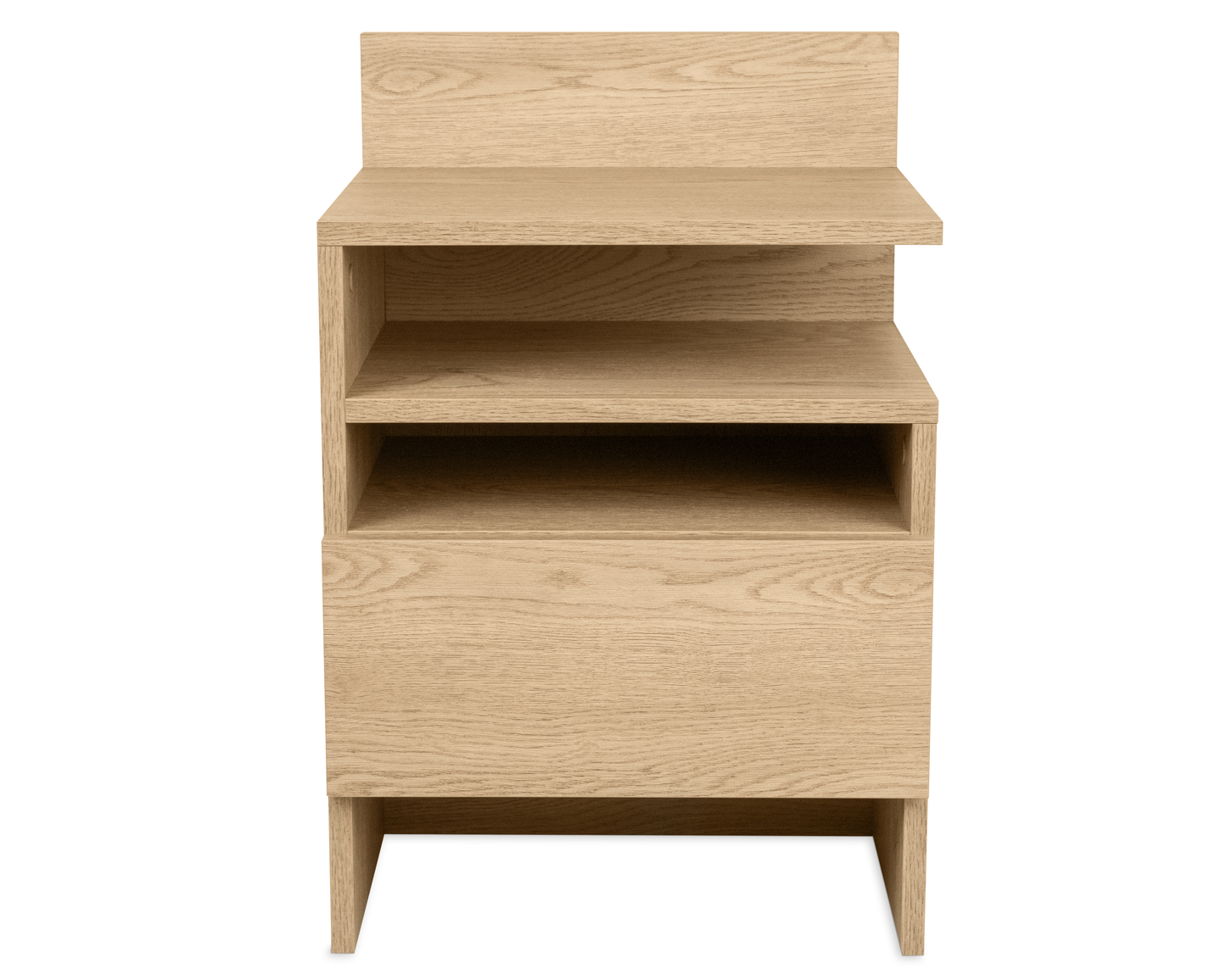 ESSENZIO Stolik Nocny prawy/lewy dąb Cremona 40 x 33,4 x 68 cm – szafka nocna z szufladą i 3 półkami