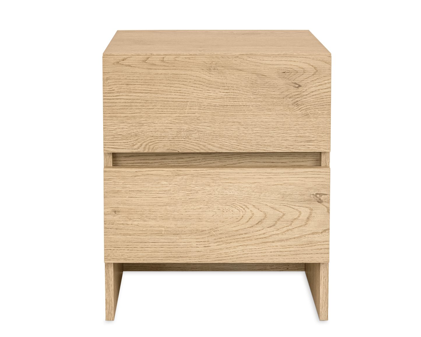 Essenzio Stolik Nocny dąb Cremona 40 x 33,4 x 49,5 cm - szafka nocna z 2 szufladami