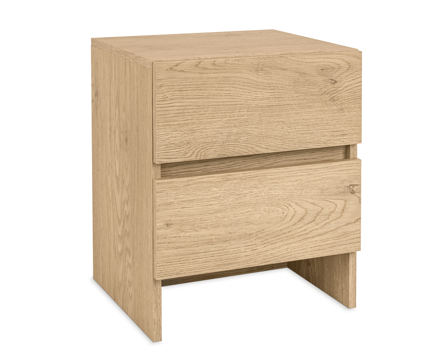 Essenzio Stolik Nocny dąb Cremona 40 x 33,4 x 49,5 cm - szafka nocna z 2 szufladami