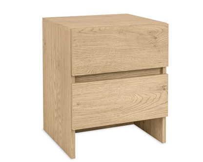 Essenzio Stolik Nocny dąb Cremona 40 x 33,4 x 49,5 cm - szafka nocna z 2 szufladami