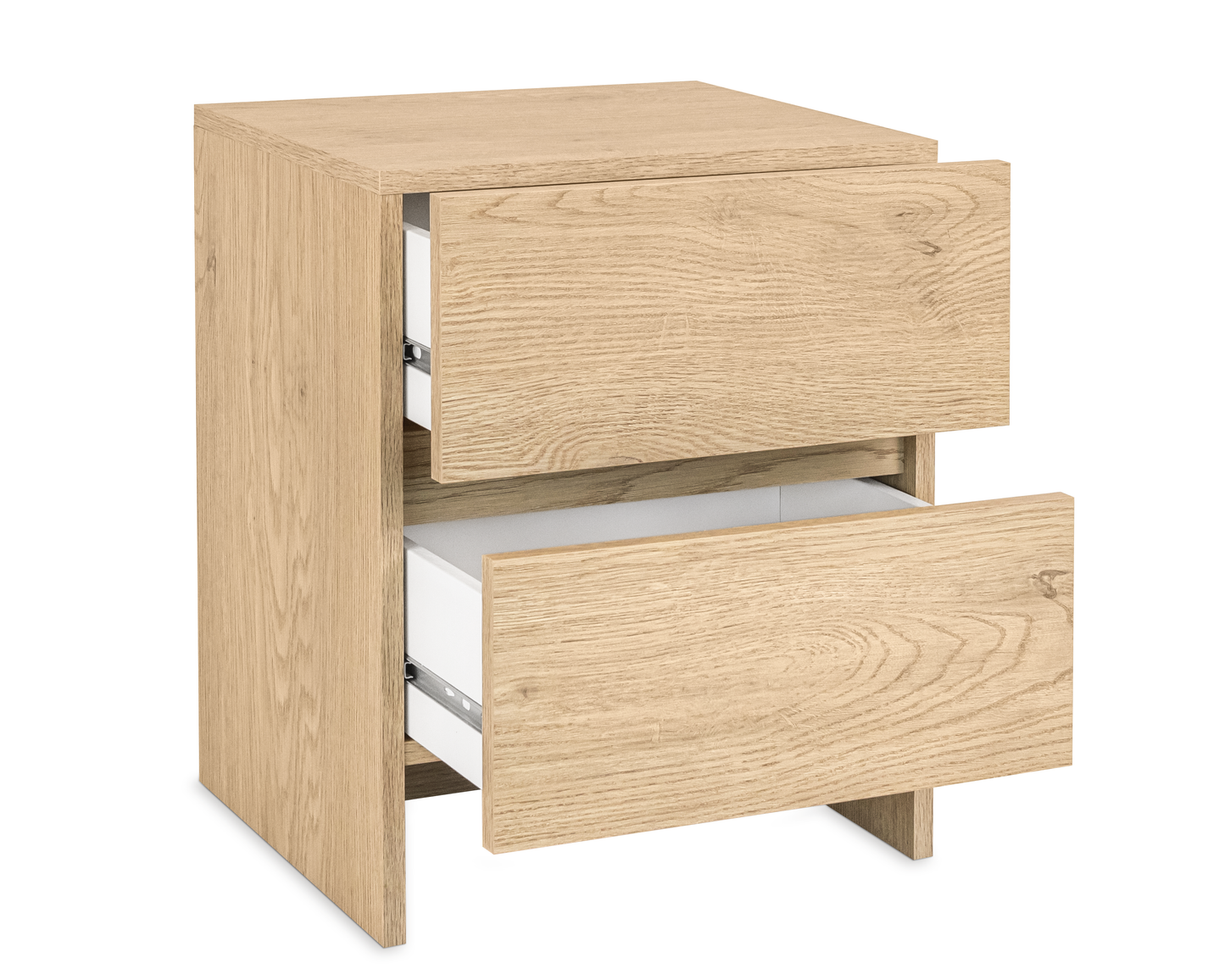Essenzio Stolik Nocny dąb Cremona 40 x 33,4 x 49,5 cm - szafka nocna z 2 szufladami
