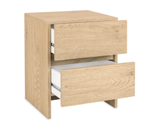 Essenzio Stolik Nocny dąb Cremona 40 x 33,4 x 49,5 cm - szafka nocna z 2 szufladami
