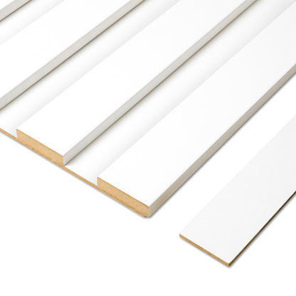 Dekoracyjne Lamele MODULLO na białej płycie zestaw 59,5 x 275 cm