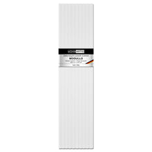 Dekoracyjne Lamele MODULLO na białej płycie zestaw 59,5 x 275 cm