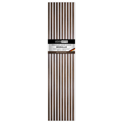 Dekoracyjne Lamele MODULLO na białej płycie zestaw 59,5 x 275 cm