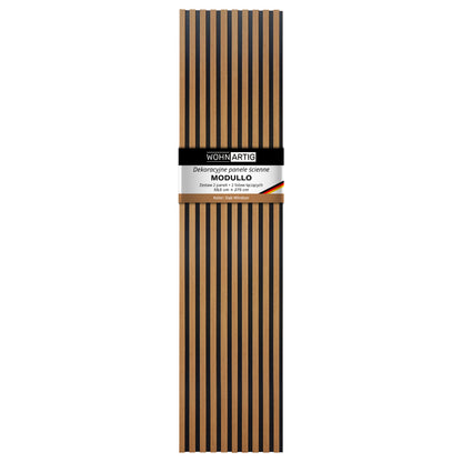 Dekoracyjne Lamele MODULLO na czarnej płycie zestaw 59,5 x 275 cm