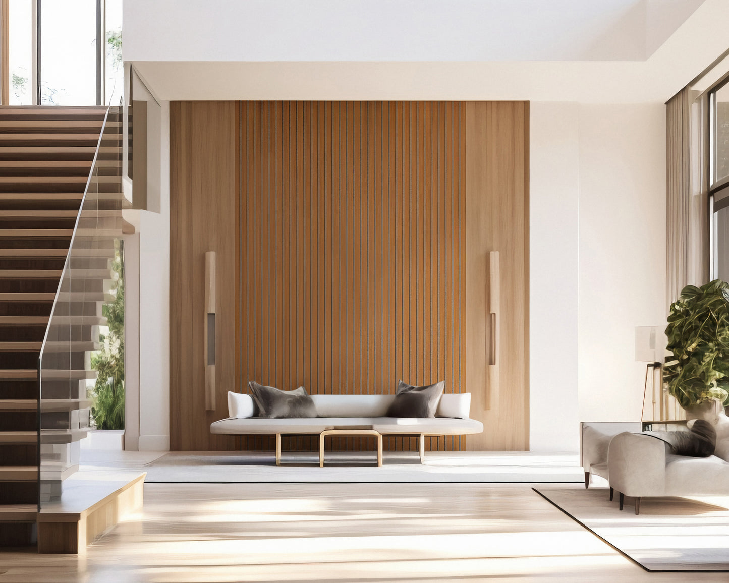 Dekoracyjny Panel Akustyczny NOBLE na szarym filcu 540 x 2750 mm (zestaw 2 szt. 270 x 2750 mm)