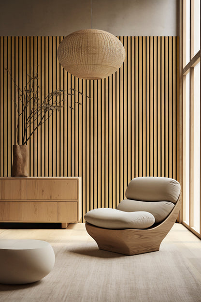 Dekoracyjny Panel Akustyczny NOBLE na czarnym filcu 540 x 2750 mm (zestaw 2 szt. 270 x 2750 mm)