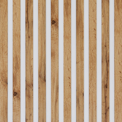 Dekoracyjne Lamele MODULLO na białej płycie zestaw 59,5 x 275 cm