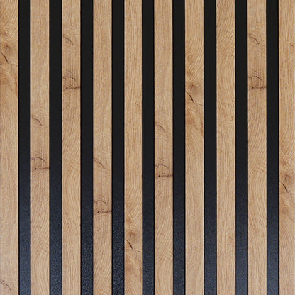 Dekoracyjne Lamele MODULLO na czarnej płycie zestaw 59,5 x 275 cm