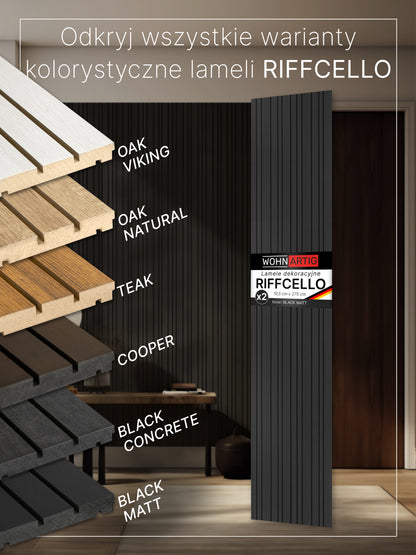 RIFFCELLO Lamele dekoracyjne 390 x 2750 mm (zestaw 2 szt. 195 x 2750 mm)