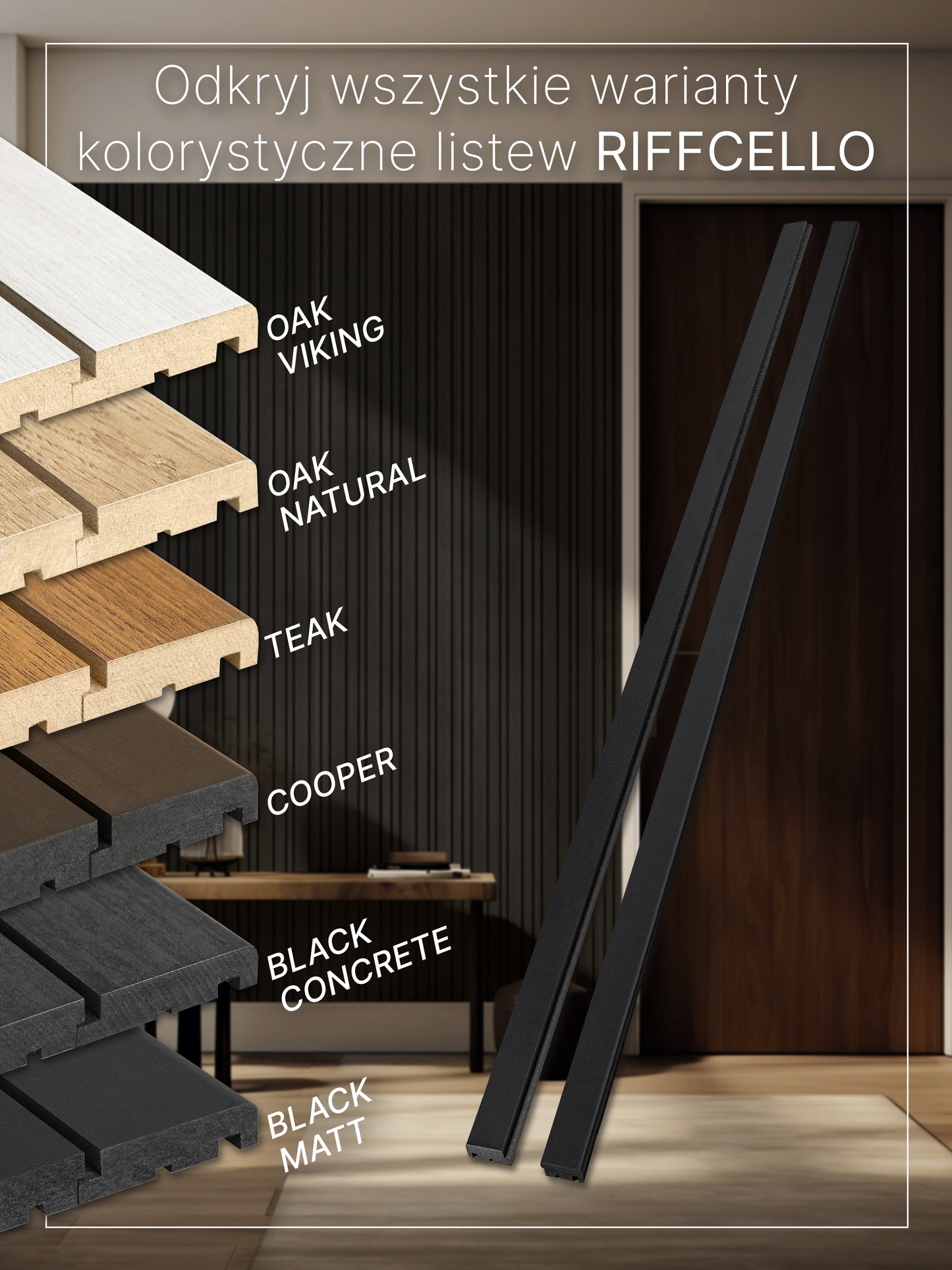 RIFFCELLO Listwy uzupełniające 40/47 x 2750 mm (zestaw 2 szt.)