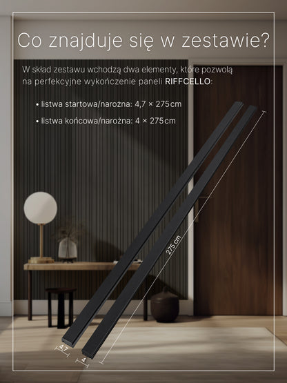 RIFFCELLO Listwy uzupełniające 40/47 x 2750 mm (zestaw 2 szt.)