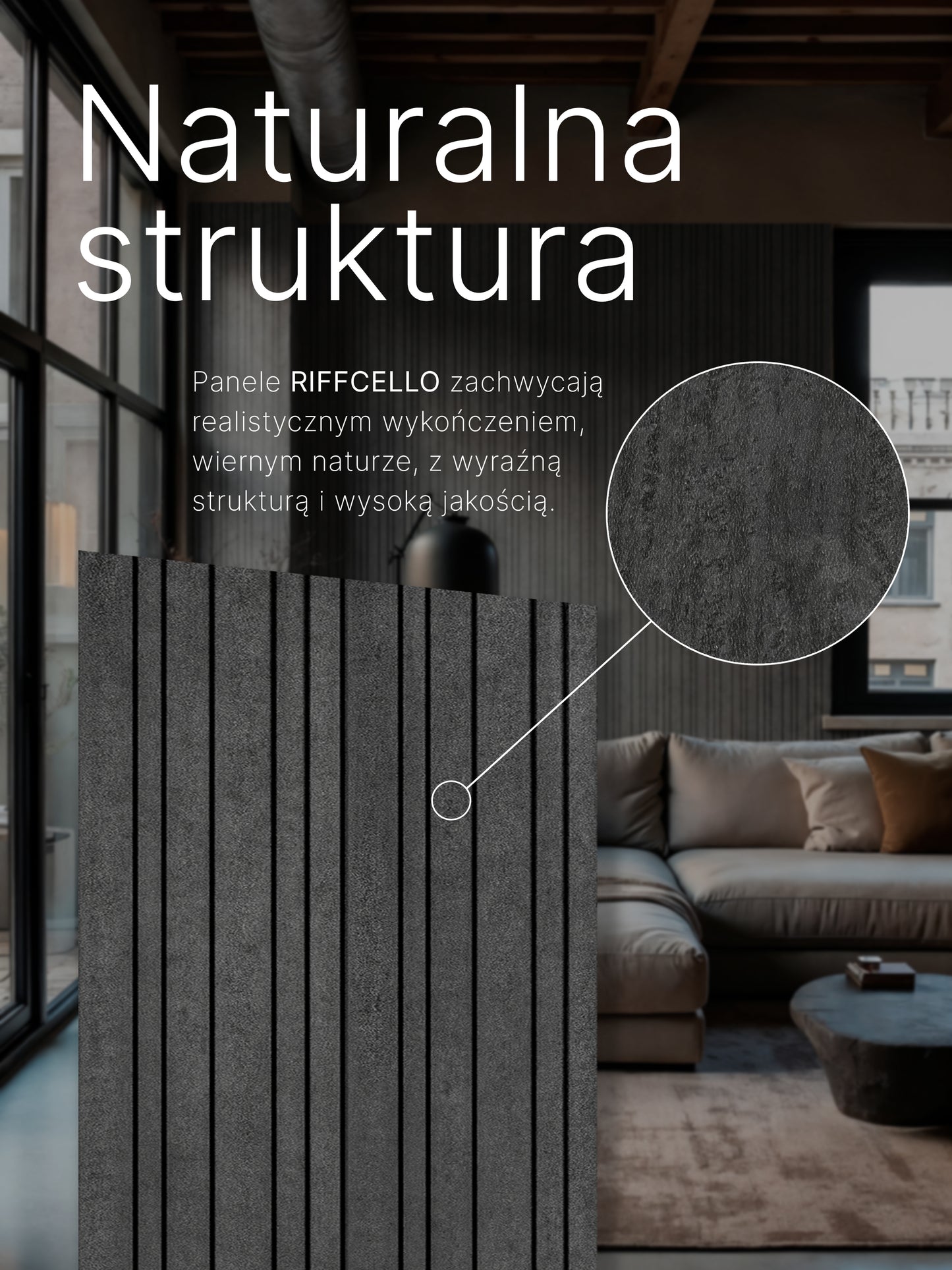 RIFFCELLO Lamele dekoracyjne 390 x 2750 mm (zestaw 2 szt. 195 x 2750 mm)