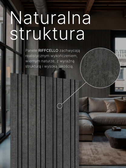 RIFFCELLO Lamele dekoracyjne 390 x 2750 mm (zestaw 2 szt. 195 x 2750 mm)