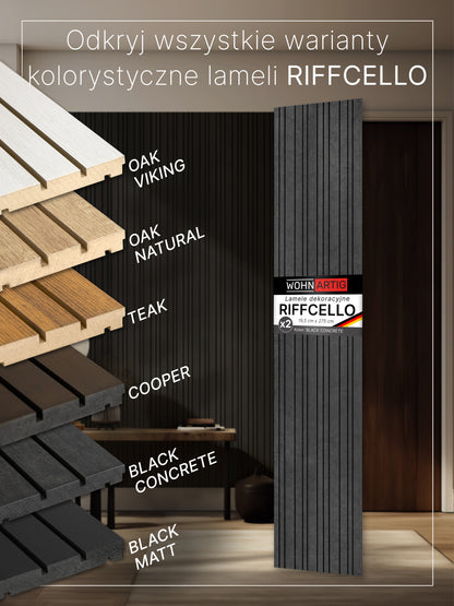 RIFFCELLO Lamele dekoracyjne 390 x 2750 mm (zestaw 2 szt. 195 x 2750 mm)