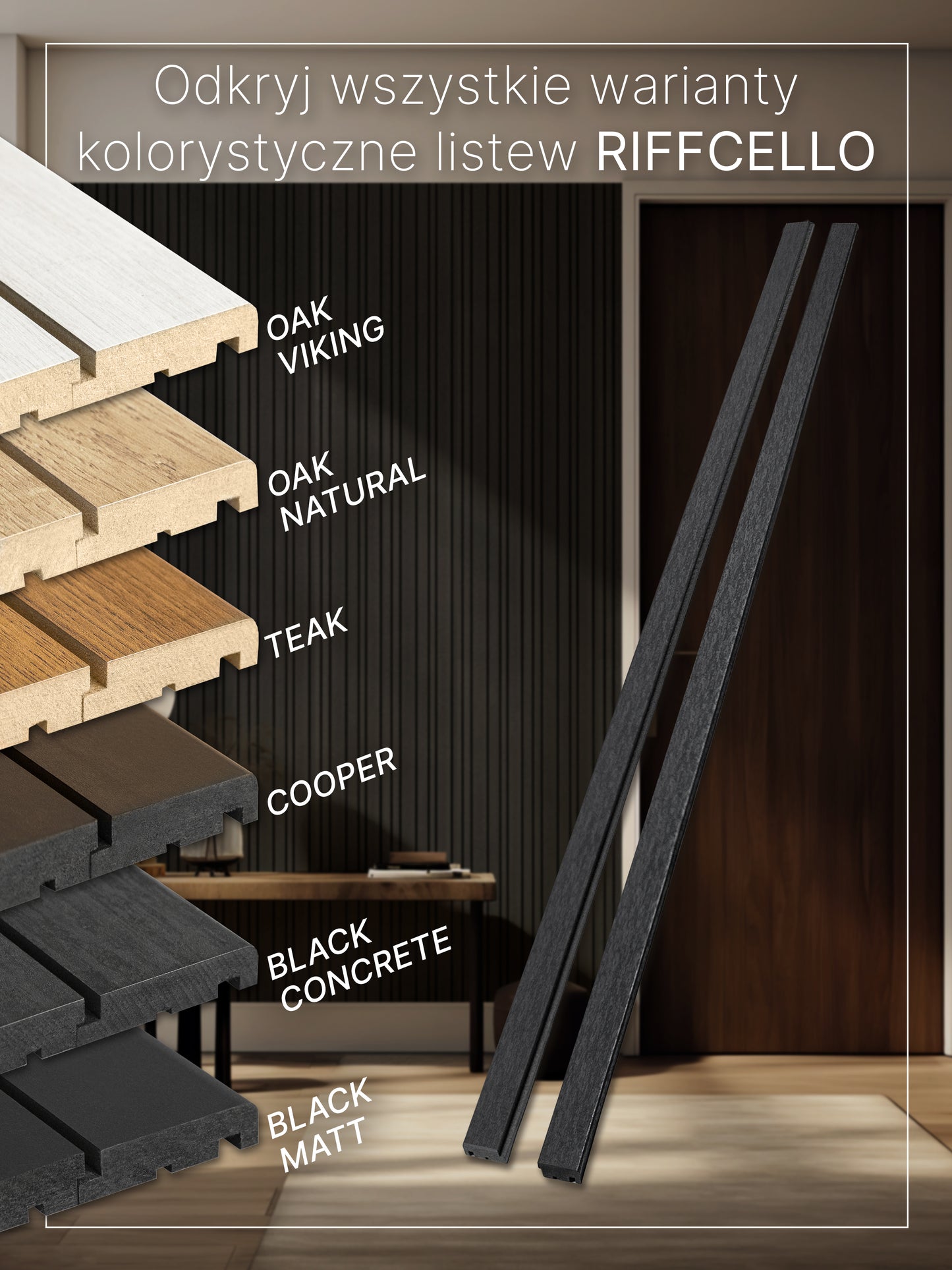 RIFFCELLO Listwy uzupełniające 40/47 x 2750 mm (zestaw 2 szt.)