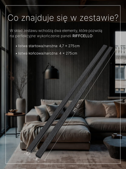 RIFFCELLO Listwy uzupełniające 40/47 x 2750 mm (zestaw 2 szt.)