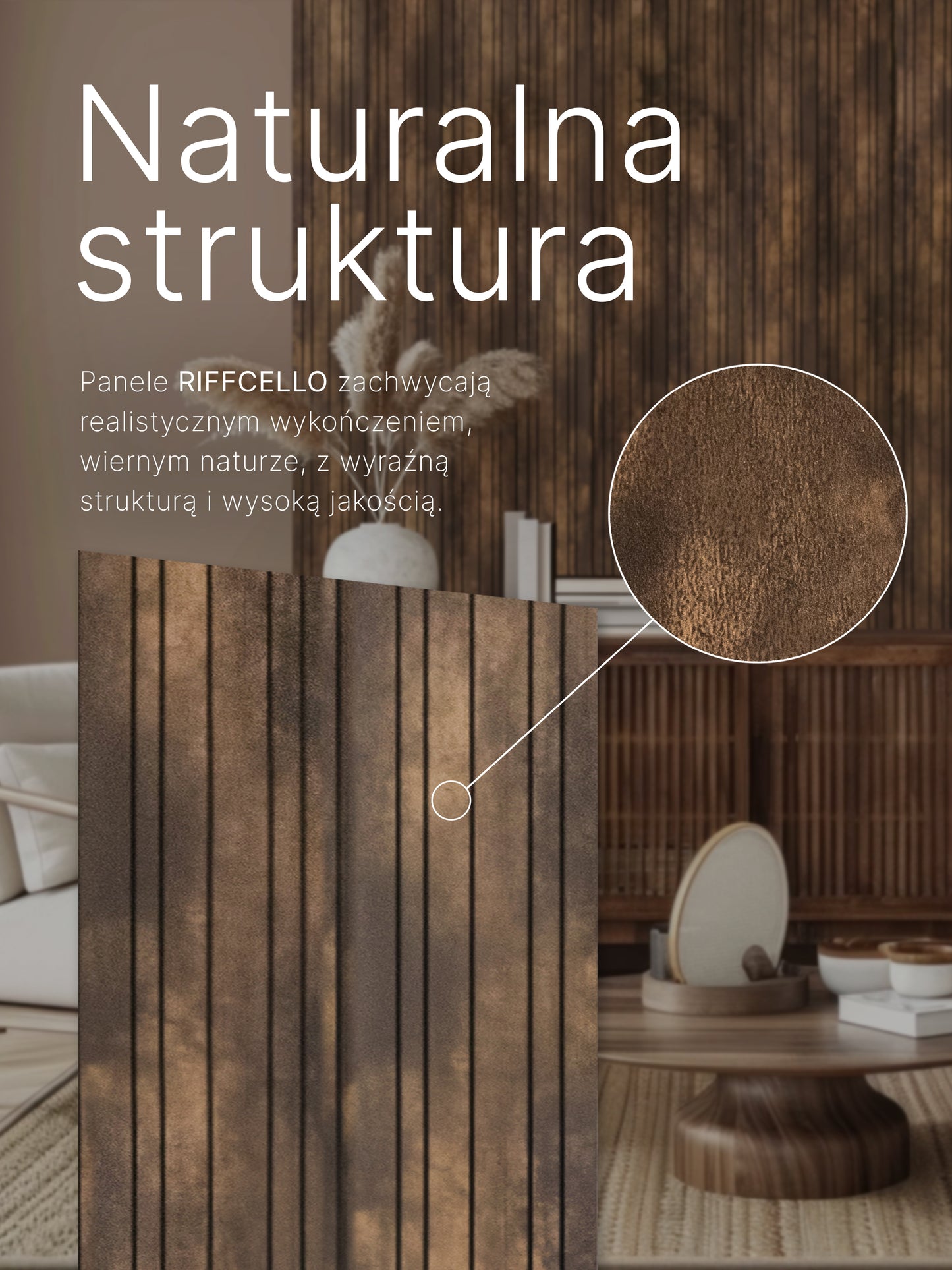 RIFFCELLO Lamele dekoracyjne 390 x 2750 mm (zestaw 2 szt. 195 x 2750 mm)