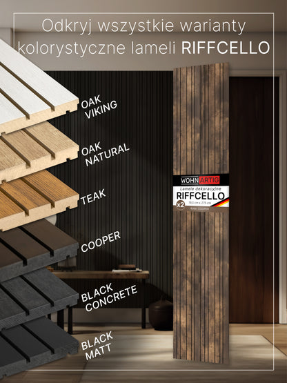 RIFFCELLO Lamele dekoracyjne 390 x 2750 mm (zestaw 2 szt. 195 x 2750 mm)