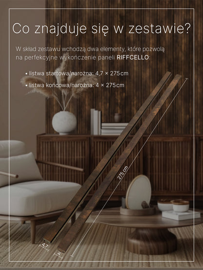 RIFFCELLO Listwy uzupełniające 40/47 x 2750 mm (zestaw 2 szt.)