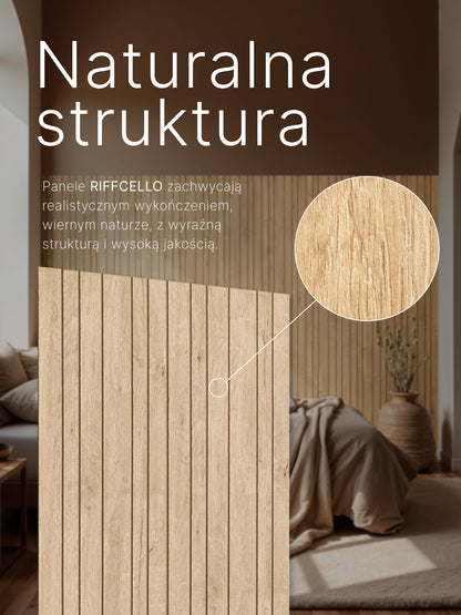 RIFFCELLO Lamele dekoracyjne 390 x 2750 mm (zestaw 2 szt. 195 x 2750 mm)