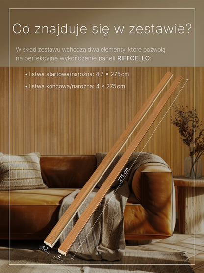 RIFFCELLO Listwy uzupełniające 40/47 x 2750 mm (zestaw 2 szt.)