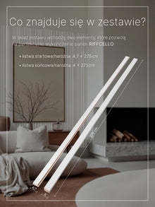RIFFCELLO Listwy uzupełniające 40/47 x 2750 mm (zestaw 2 szt.)