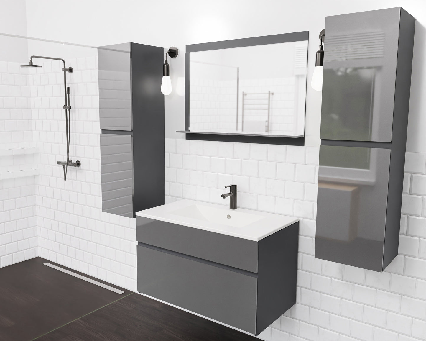 Lustro łazienkowe STELLA 50 cm / 80 cm